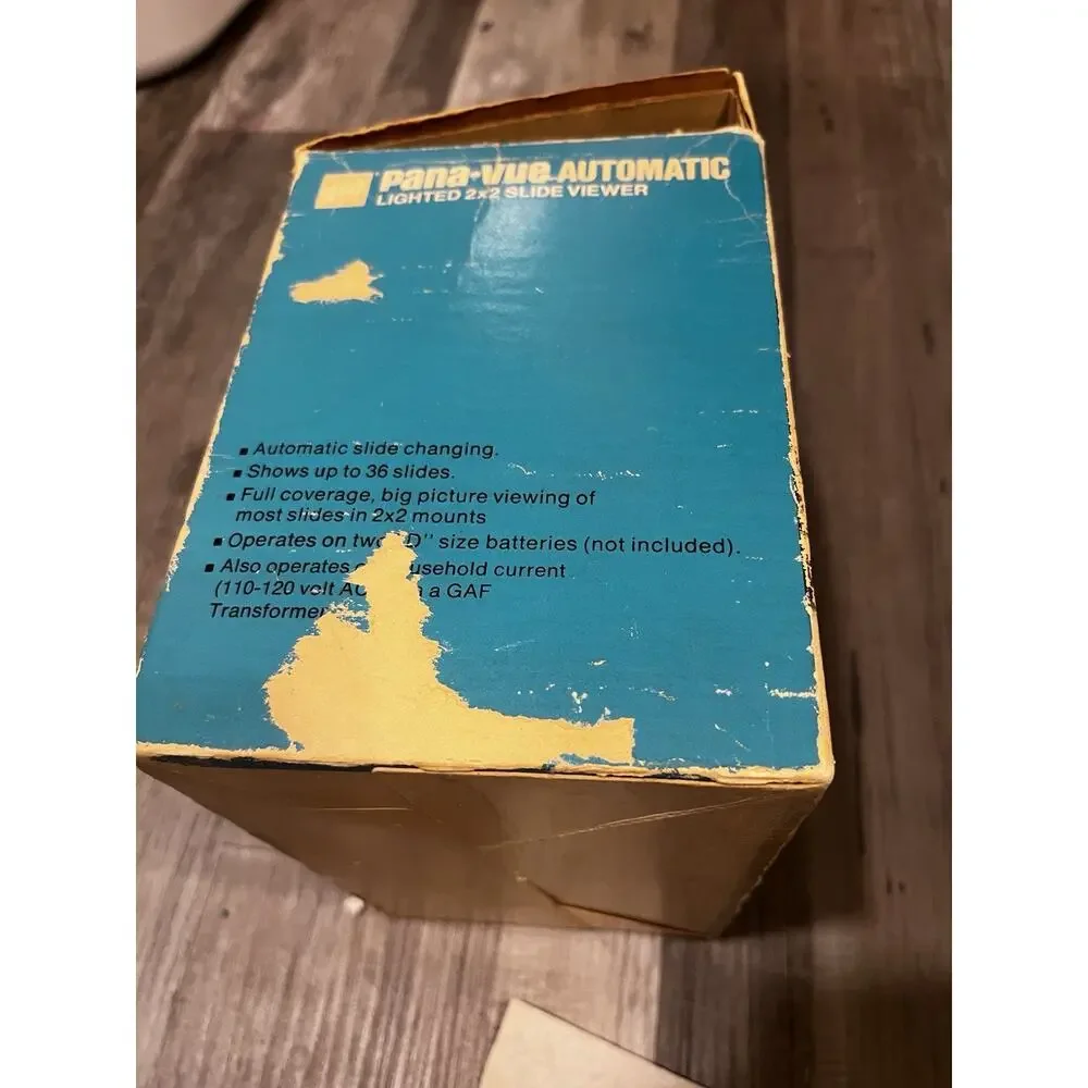 Vintage Gaf Pana-Vue Automatic Lighted 2x2 Slide Viewer Tested Works